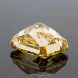 Golden Yellow High Carbon Diamond Radiant Crushed Ice CZ 4K Cutting 5A+