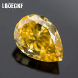 Golden Yellow Pear CZ Gemstone for Jewelry Making