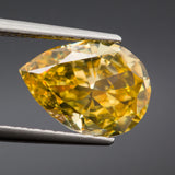 Golden Yellow Pear CZ Gemstone for Jewelry Making