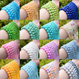 Golden Yellow Topazs Round Stone Beads for DIY Bracelet