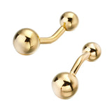 Golden Ball Cufflinks French Shirt Cuff Jewelry