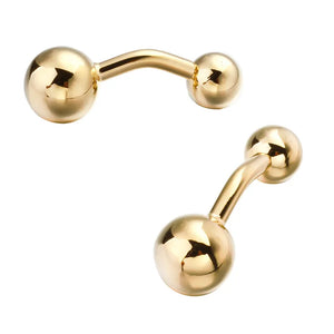 Golden Ball Cufflinks French Shirt Cuff Jewelry
