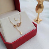 Golden Diamond Round Ladies Ring Adjustable Charm Jewelry