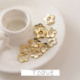 Golden Zircon Inlaid Pendant for DIY Earrings