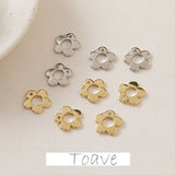 Golden Zircon Inlaid Pendant for DIY Earrings