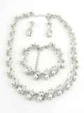 Gold-plated Pearl Jewelry Set for Women