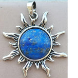 Goldstone Opal Tiger Eye Sun Pendant Bead WFH1029