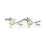 Silver Tone Golf Club & Ball Cuff Links - Golf Enthusiast Gift