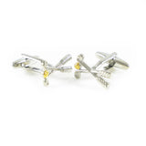 Silver Tone Golf Club & Ball Cuff Links - Golf Enthusiast Gift