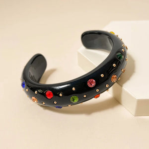Colorful Acrylic Crystal Bangle Bracelet for Women Girls