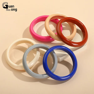 Colorful Vintage Bangle Bracelet Resin Acrylic Cuff for Women Girls