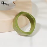 GongLong Acrylic Square Cuff Bracelet Geometric Wide Bangle for Women