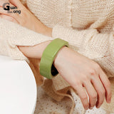 GongLong Acrylic Square Cuff Bracelet Geometric Wide Bangle for Women