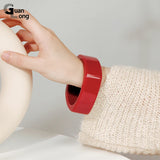 GongLong Acrylic Square Cuff Bracelet Geometric Wide Bangle for Women