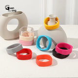 GongLong Acrylic Square Cuff Bracelet Geometric Wide Bangle for Women