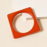 Colorful Acrylic Bangles for Women Girl Geometric Square Indian Bangle Bracelets
