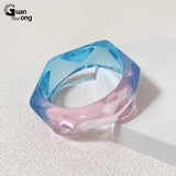 GongLong Multicolor Resin Acrylic Bangles for Women