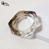 GongLong Multicolor Resin Acrylic Bangles for Women