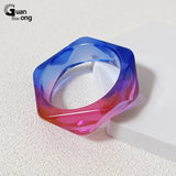 GongLong Multicolor Resin Acrylic Bangles for Women