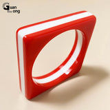 Colorful Resin Square Cuff Bracelet for Women