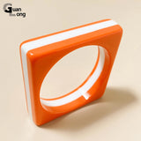 Colorful Resin Square Cuff Bracelet for Women