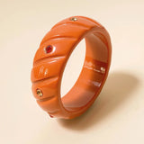 Colorful Geometric Acrylic Bangle Bracelet for Women