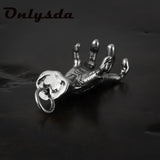Steampunk Hand Pendant Necklace Men's Biker Rock Punk Jewelry