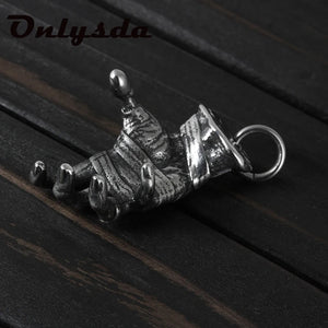 Steampunk Hand Pendant Necklace Men's Biker Rock Punk Jewelry