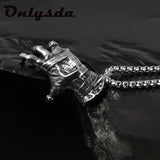 Steampunk Hand Pendant Necklace Men's Biker Rock Punk Jewelry