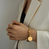 Good Fortune Steel Ball Love Charm Bracelet