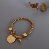 Good Fortune Steel Ball Love Charm Bracelet