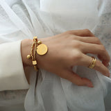 Good Fortune Steel Ball Love Charm Bracelet