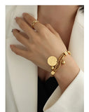 Good Fortune Steel Ball Love Charm Bracelet
