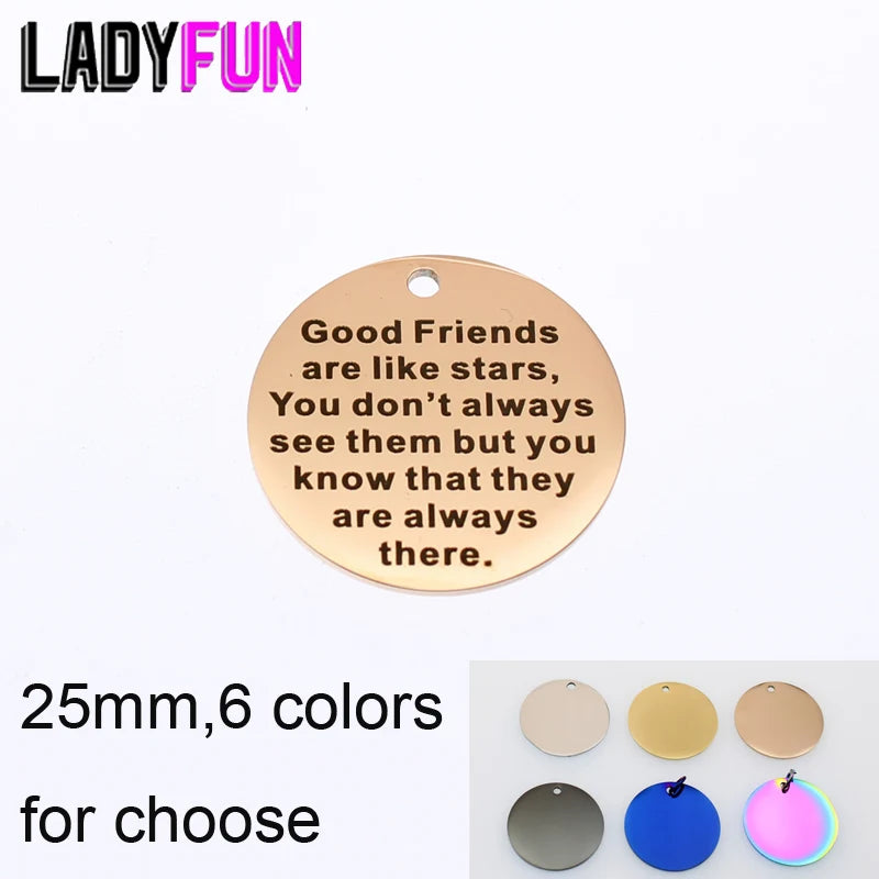 Stars Stainless Steel Charms Pendant Friendship DIY Jewelry