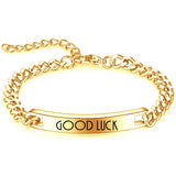 LUCK ID Bracelets Stainless Steel Link Chain