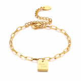 Good Luck Charms Chain Bracelet for Women Titanium Stainless Steel Jewelry