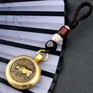 Rabbit Year Key Ring Fengshui Metal Spinner Keychain