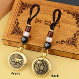 Rabbit Year Key Ring Fengshui Metal Spinner Keychain