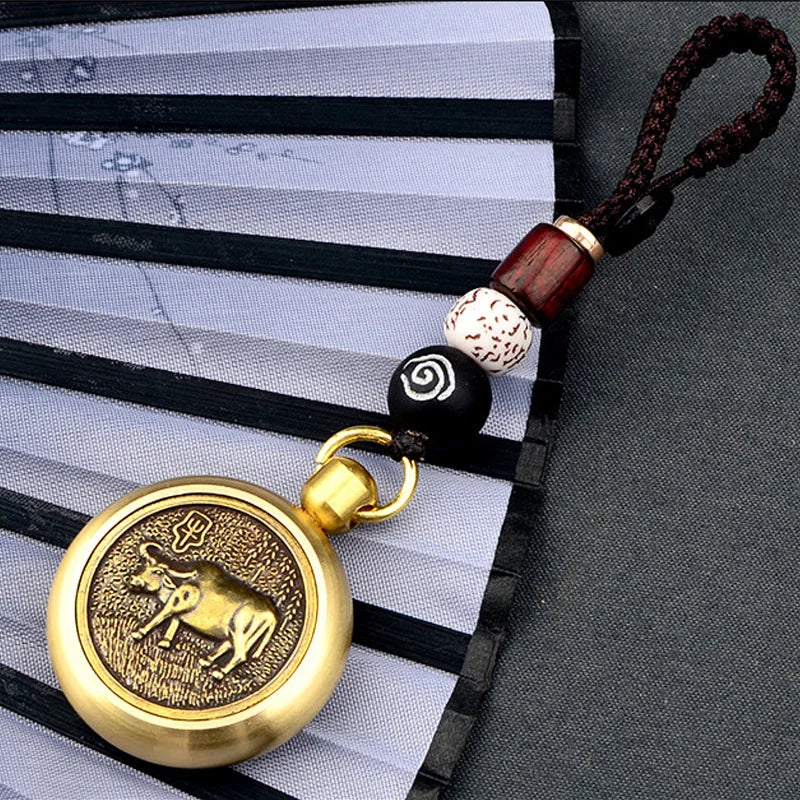 Rabbit Year Key Ring Fengshui Metal Spinner Keychain