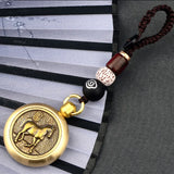Rabbit Year Key Ring Fengshui Metal Spinner Keychain