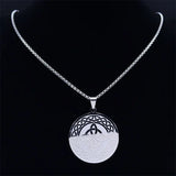 Luck Irish Celtic Knot Pendant Necklace Stainless Steel Amulet Necklaces