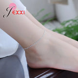 925 Silver Foot Chains for Women Girls - Top Anklets for Summer