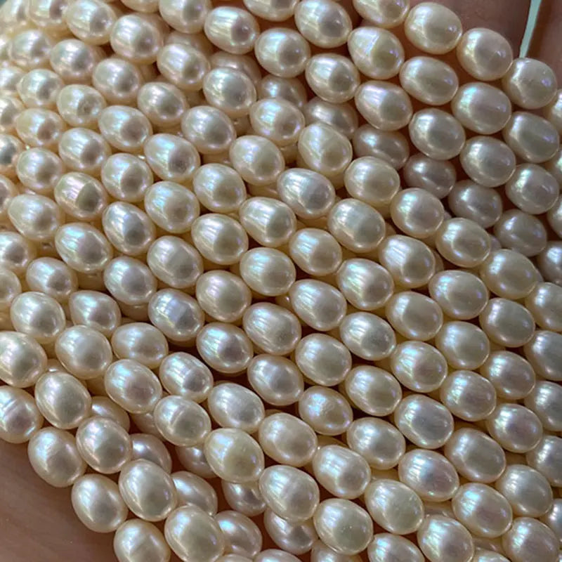 5-11mm Natural Freshwater Pearls Rice Shape Beads for Jewelry Making