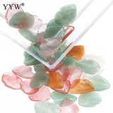 5pcs/Bag Leaf Natural Stone Pendant 24x18mm For DIY Jewelry Making
