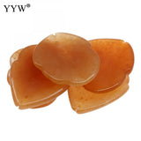 5pcs/Bag Leaf Natural Stone Pendant 24x18mm For DIY Jewelry Making