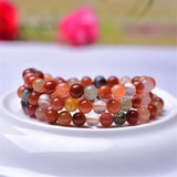 6 MM Colorful Fukurokuju Jades Stone Round Bead Bracelet Long Necklace