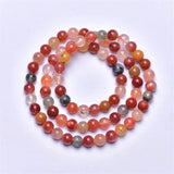6 MM Colorful Fukurokuju Jades Stone Round Bead Bracelet Long Necklace