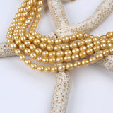 7-8mm Golden Freshwater Rice Pearl Loose String