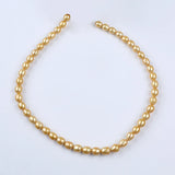 7-8mm Golden Freshwater Rice Pearl Loose String