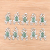 Aventurine Frog Shape Pendant Natural Stone Charm